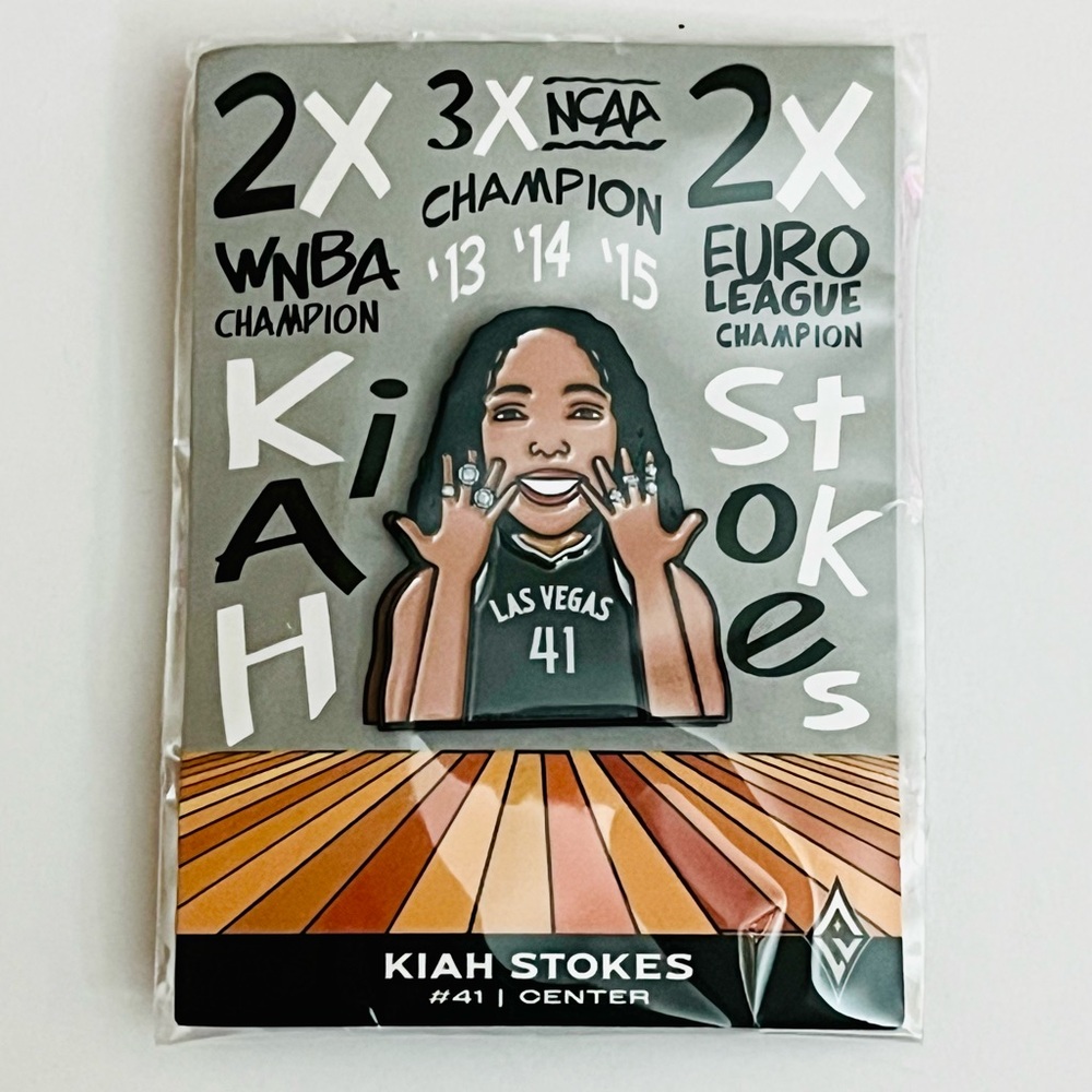 Las Vegas Aces Kiah Stokes Game Day Collectable Pin